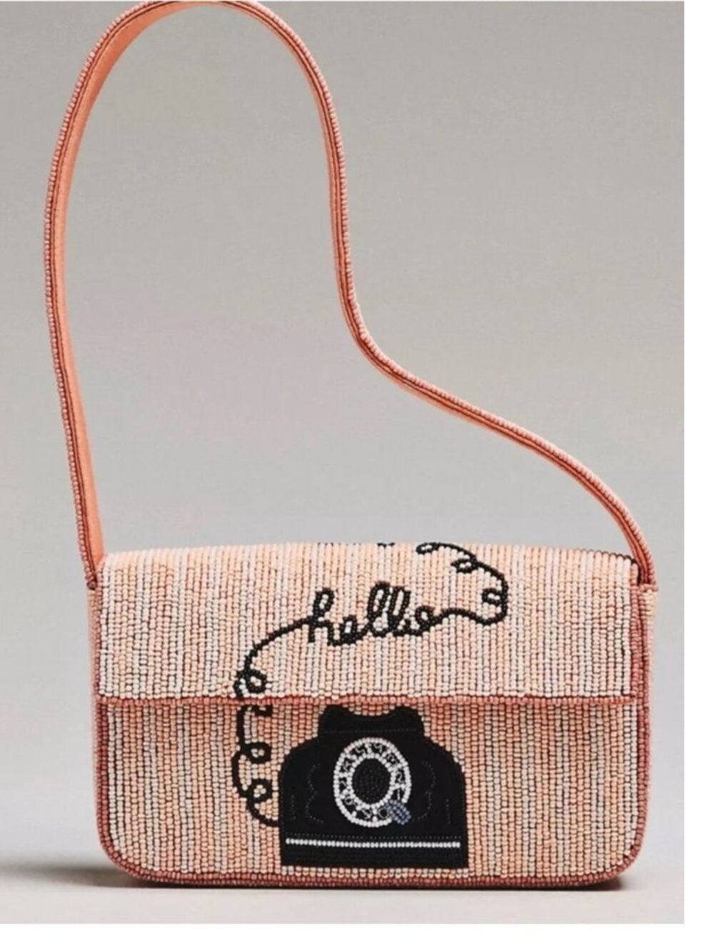 Anthropologie The Fiona Beaded Bag call me phone purse new with tag one size